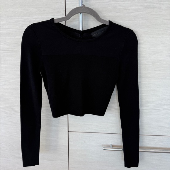 Kendall + Kylie black cropped, open back sweater, size small - Picture 1 of 4